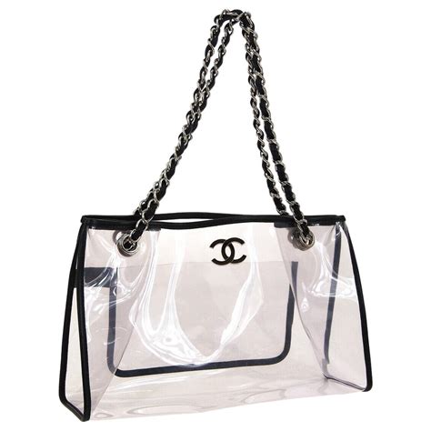 best place to buy used chanel bags|Chanel transparent tote bag.